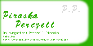 piroska perczell business card